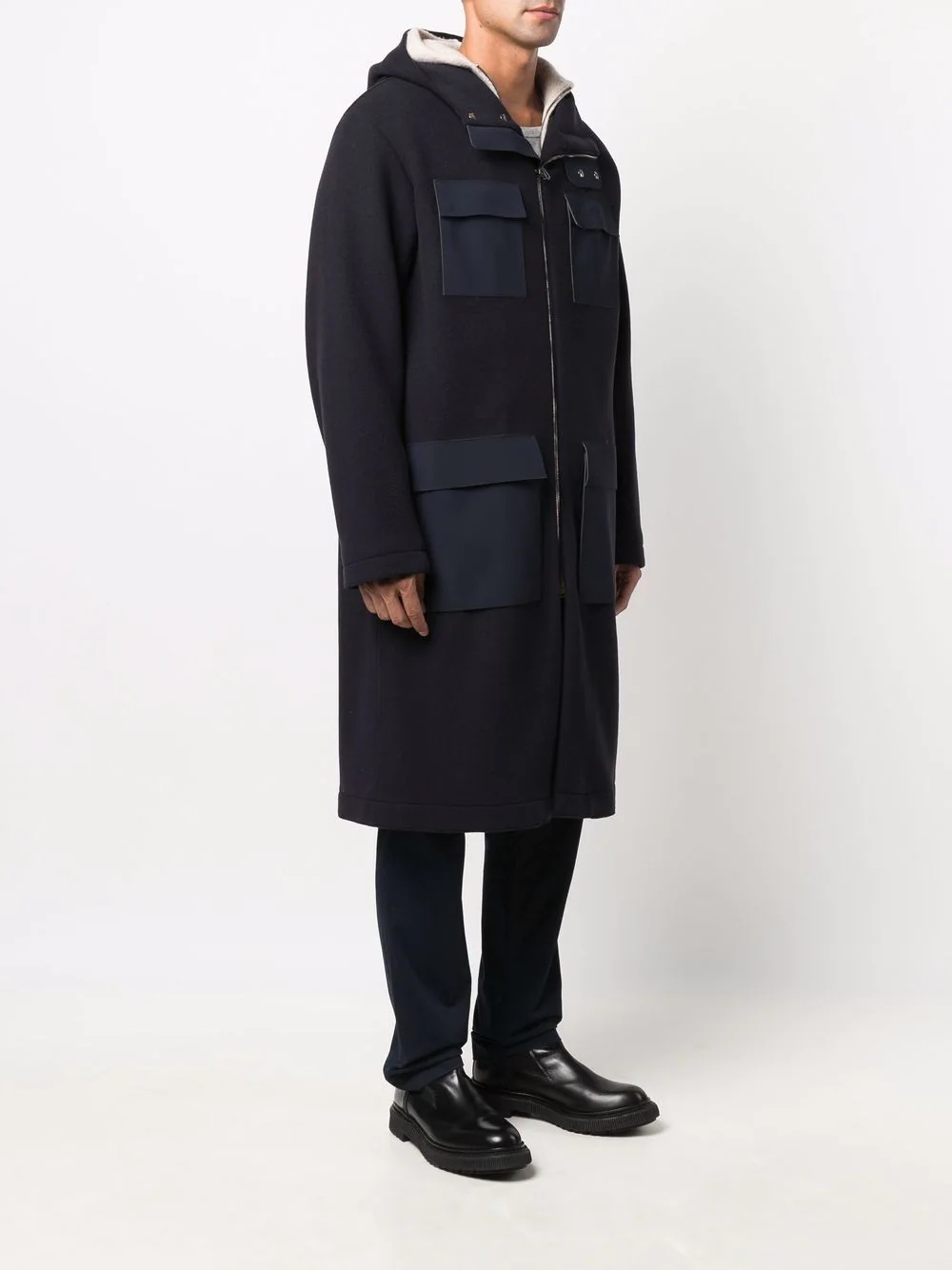 contrast panel parka - 3