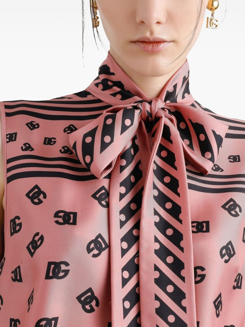logo-print blouse 4