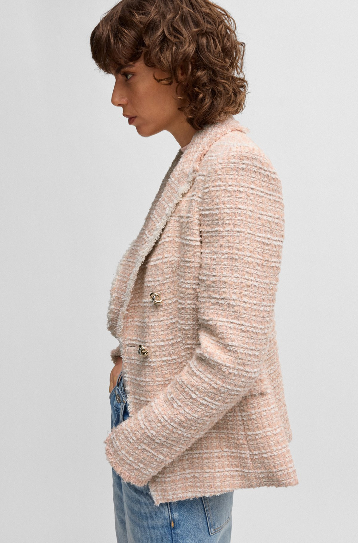 SLIM-FIT BLAZER IN SUMMERY TWEED - 6
