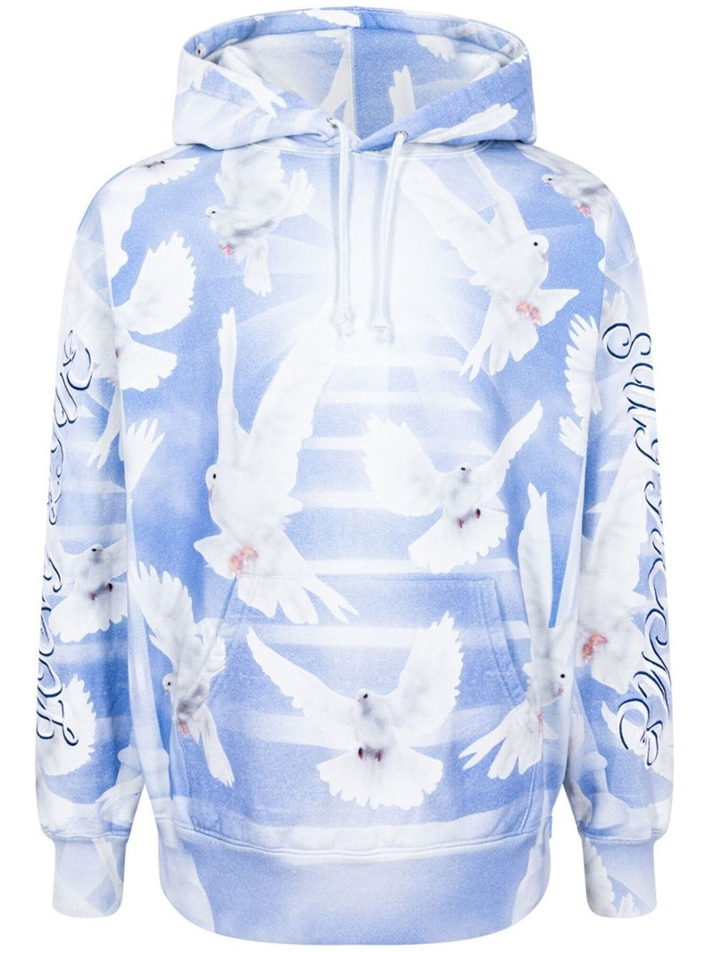 Doves graphic-print hoodie 1