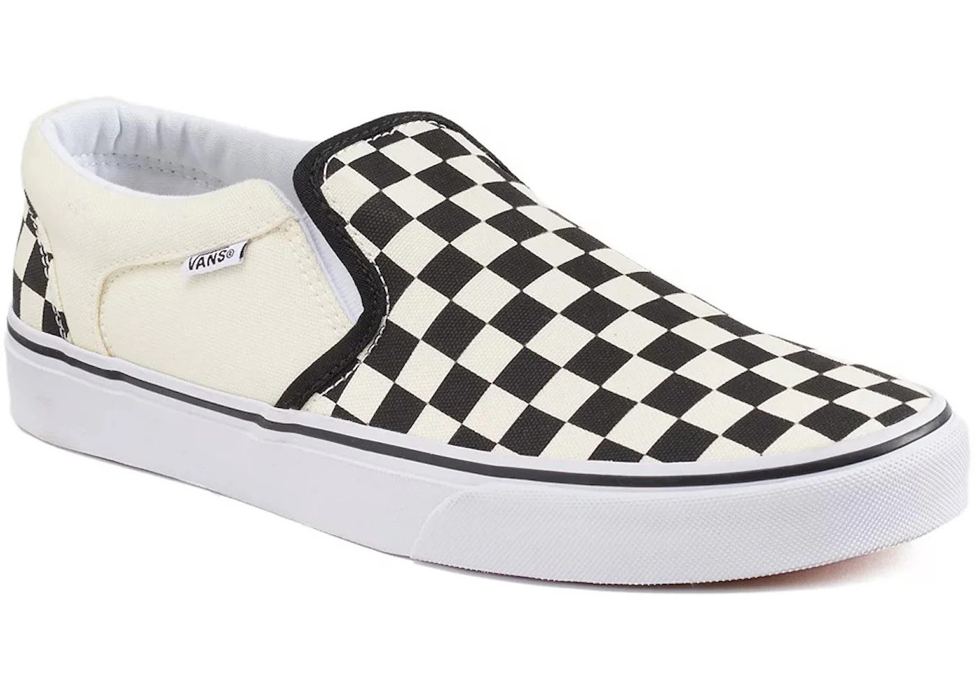 Vans asher slip on black sales