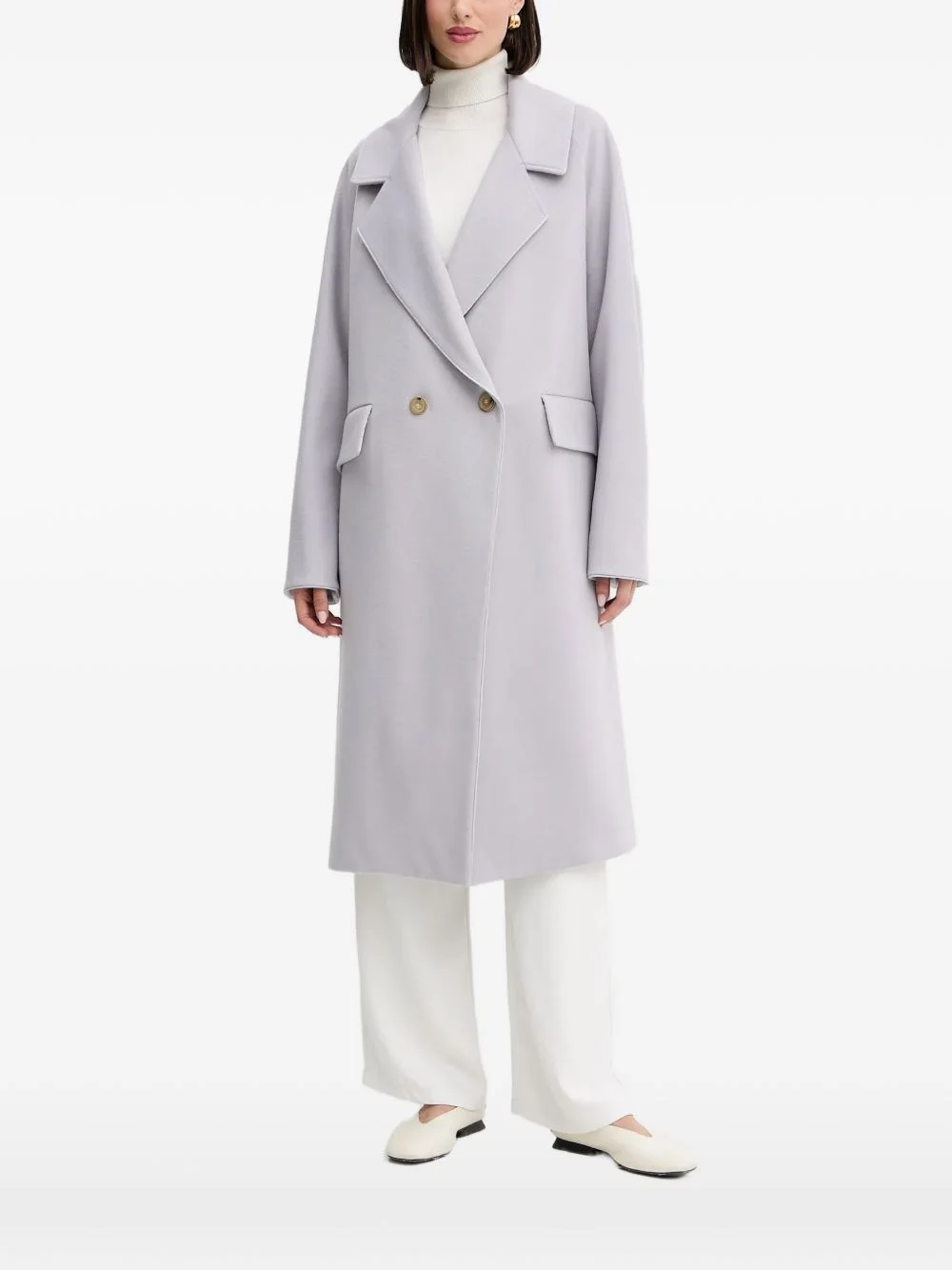 double-breasted coat - 1