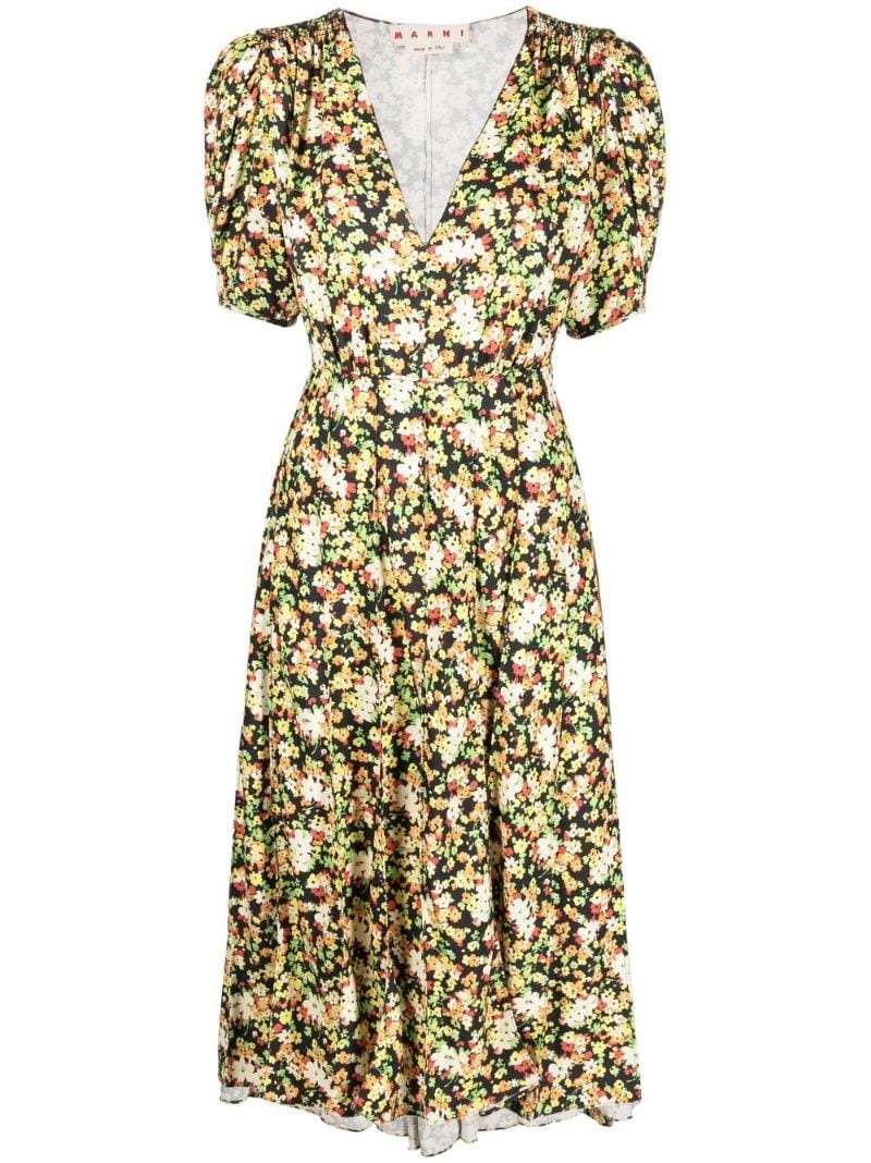 floral-print midi dress - 1