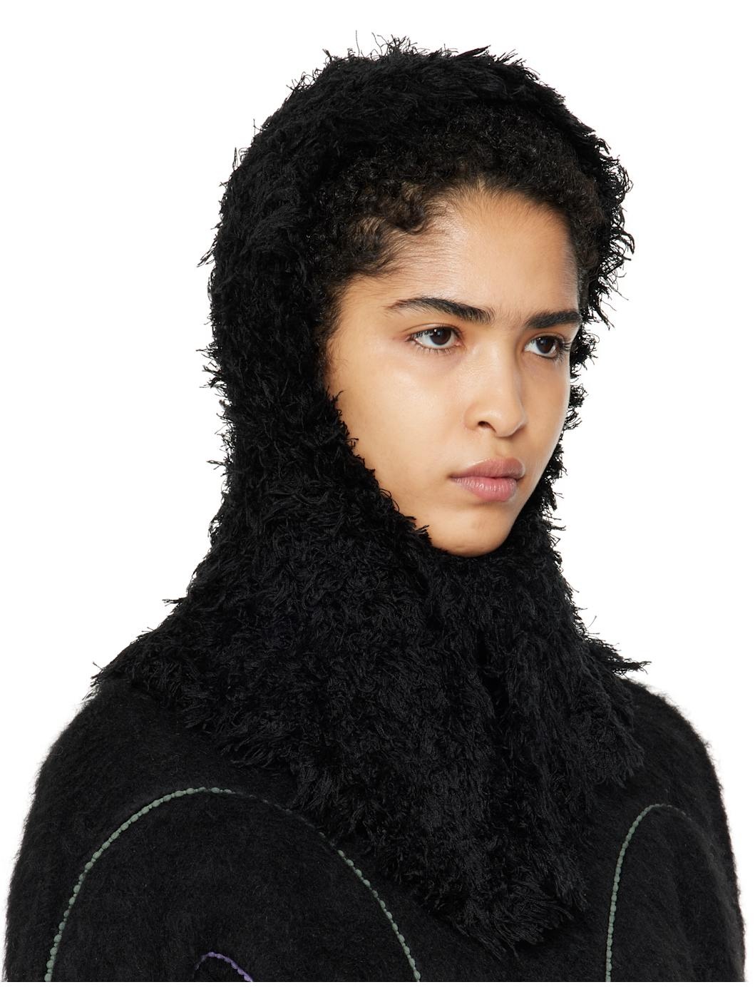Black Carla Knitted Hood - 2