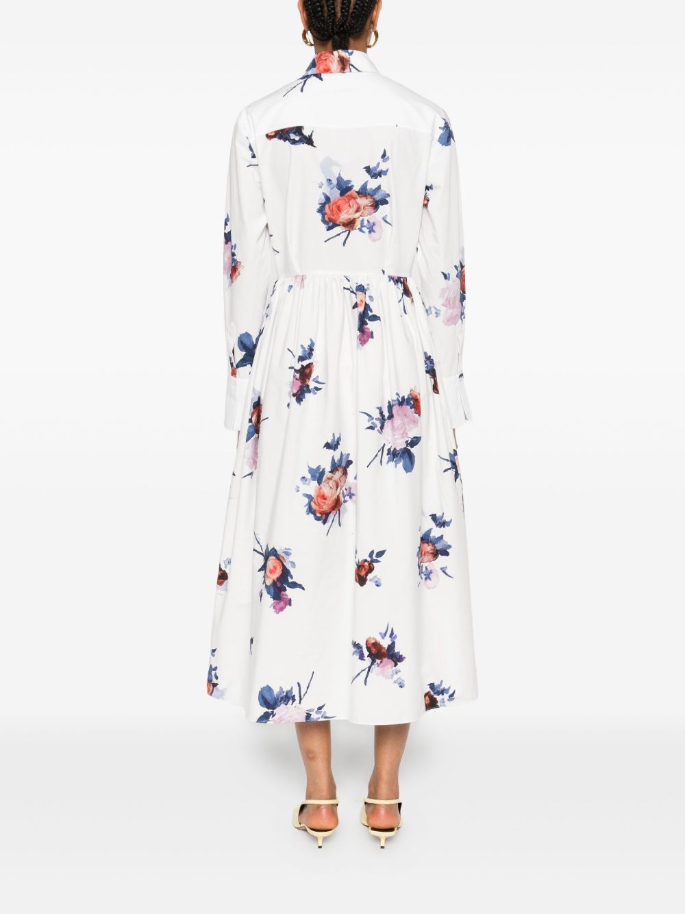 floral-print midi dress - 4