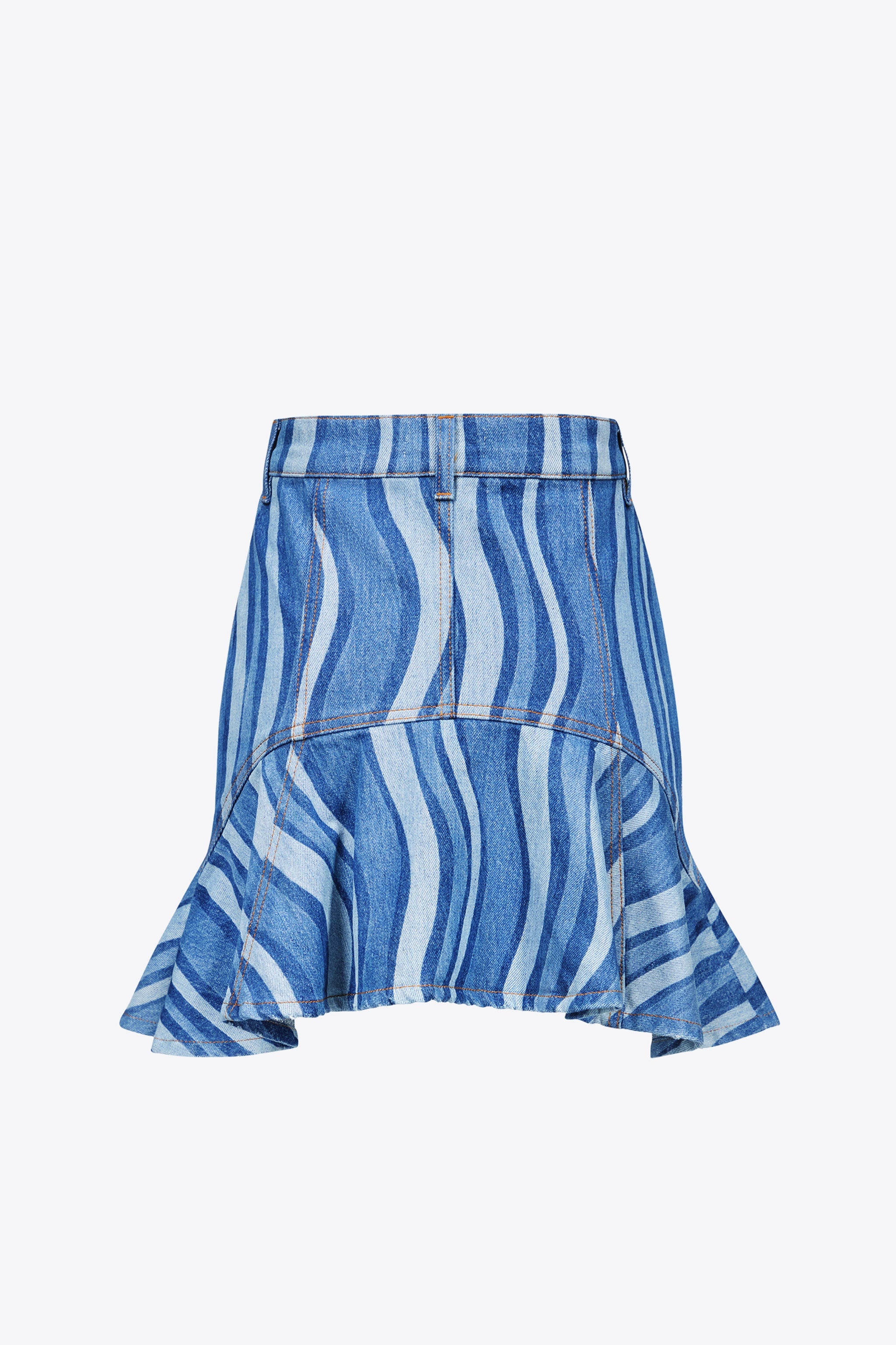 SUNRAY DENIM RUFFLE MINI SKIRT - 2