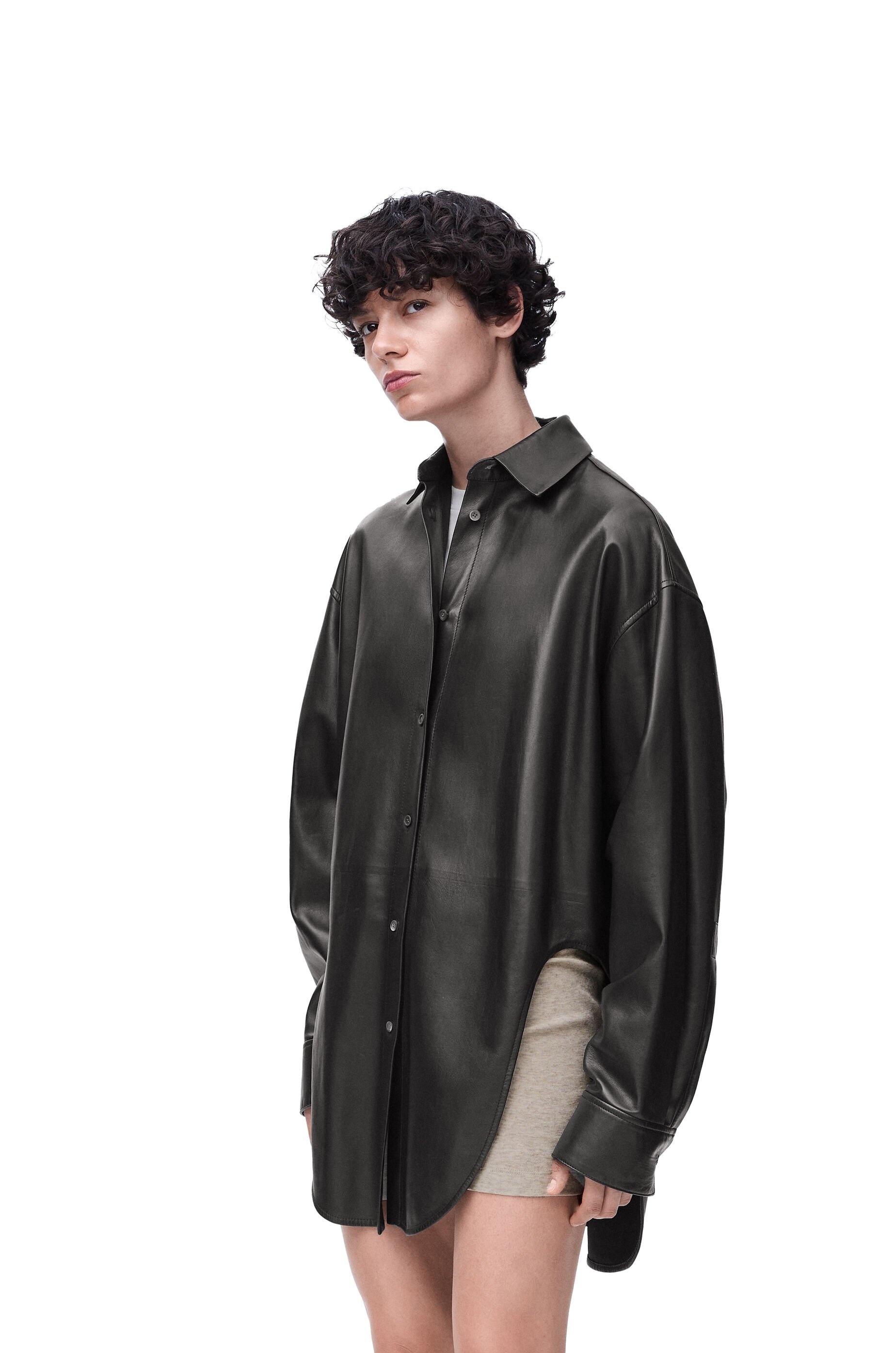 Shirt in nappa lambskin - 3