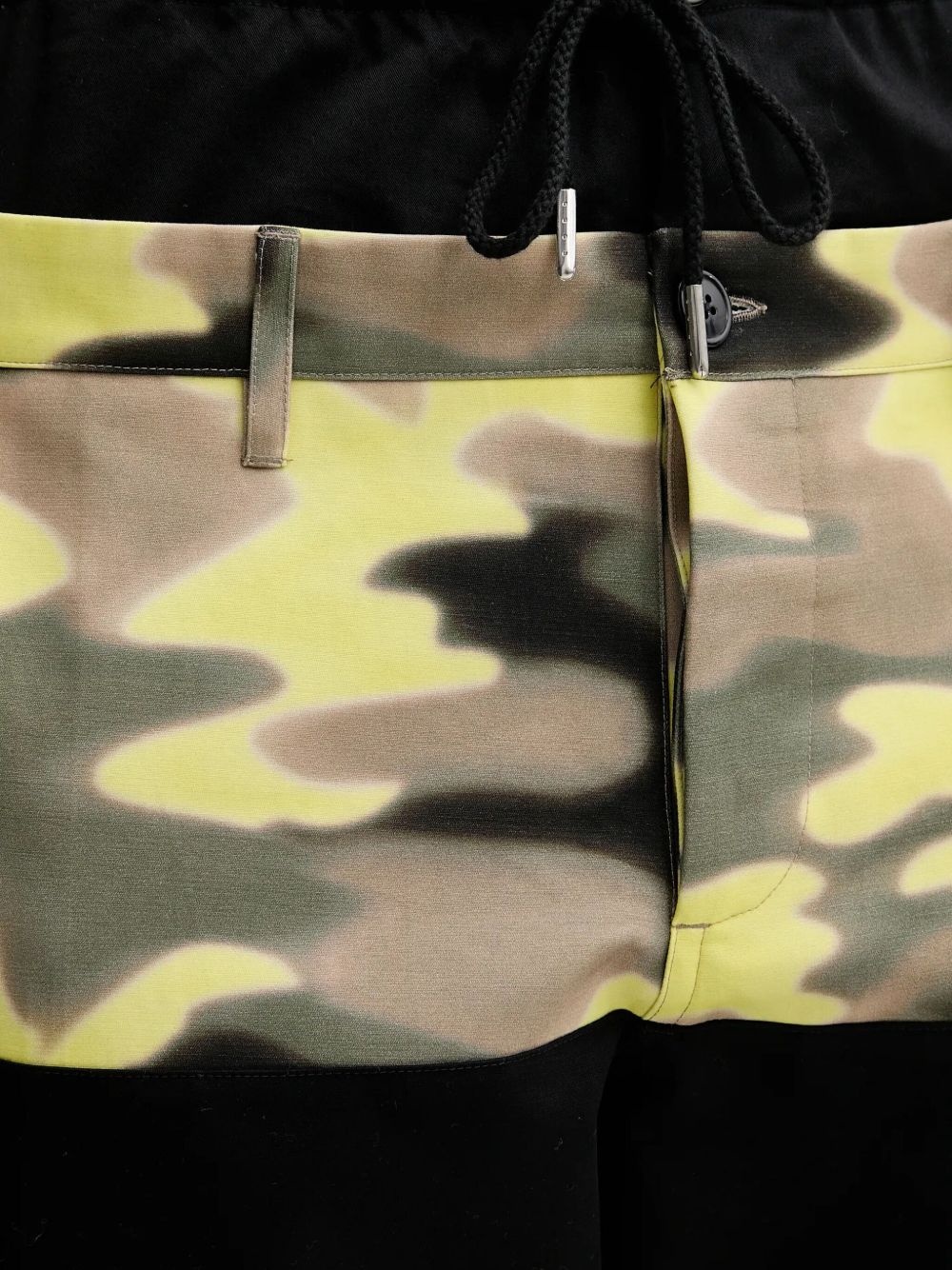 camouflage-panel wide-leg trousers - 4