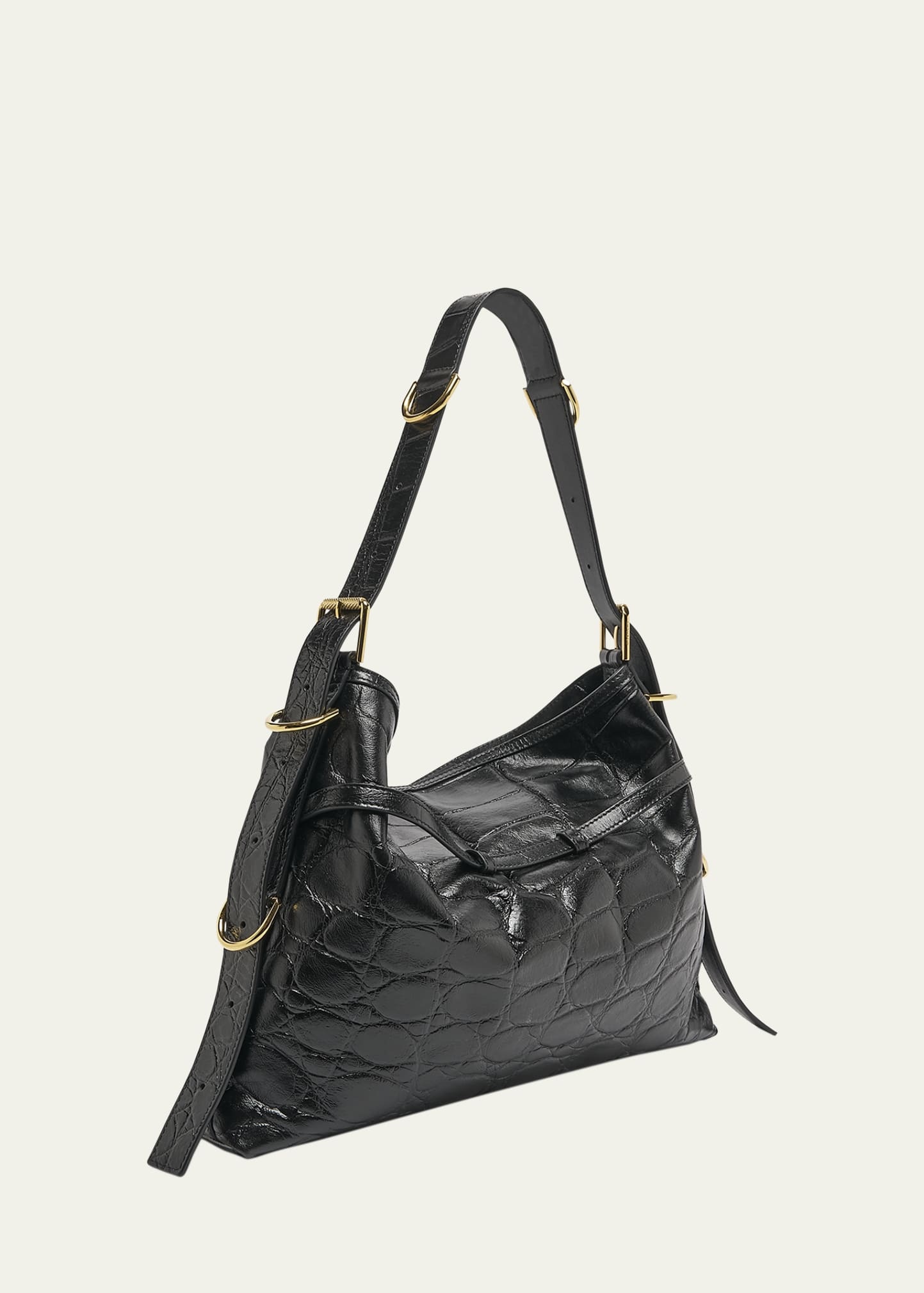 Voyou Medium Bag in Embossed Leather - 3