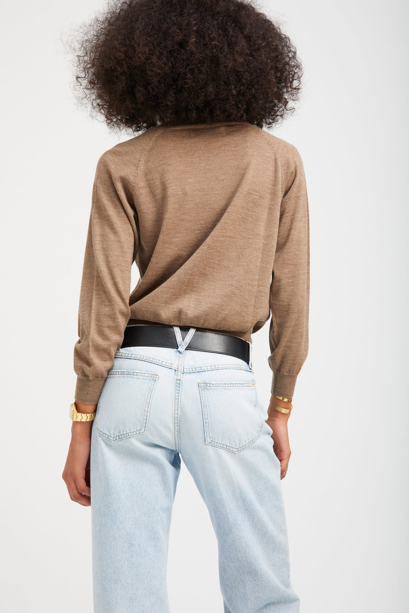 TRUFFLE CASHMERE RAGLAN SWEATER - 4