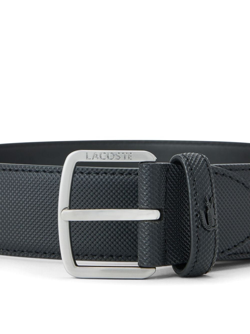logo-engraved leather belt - 2