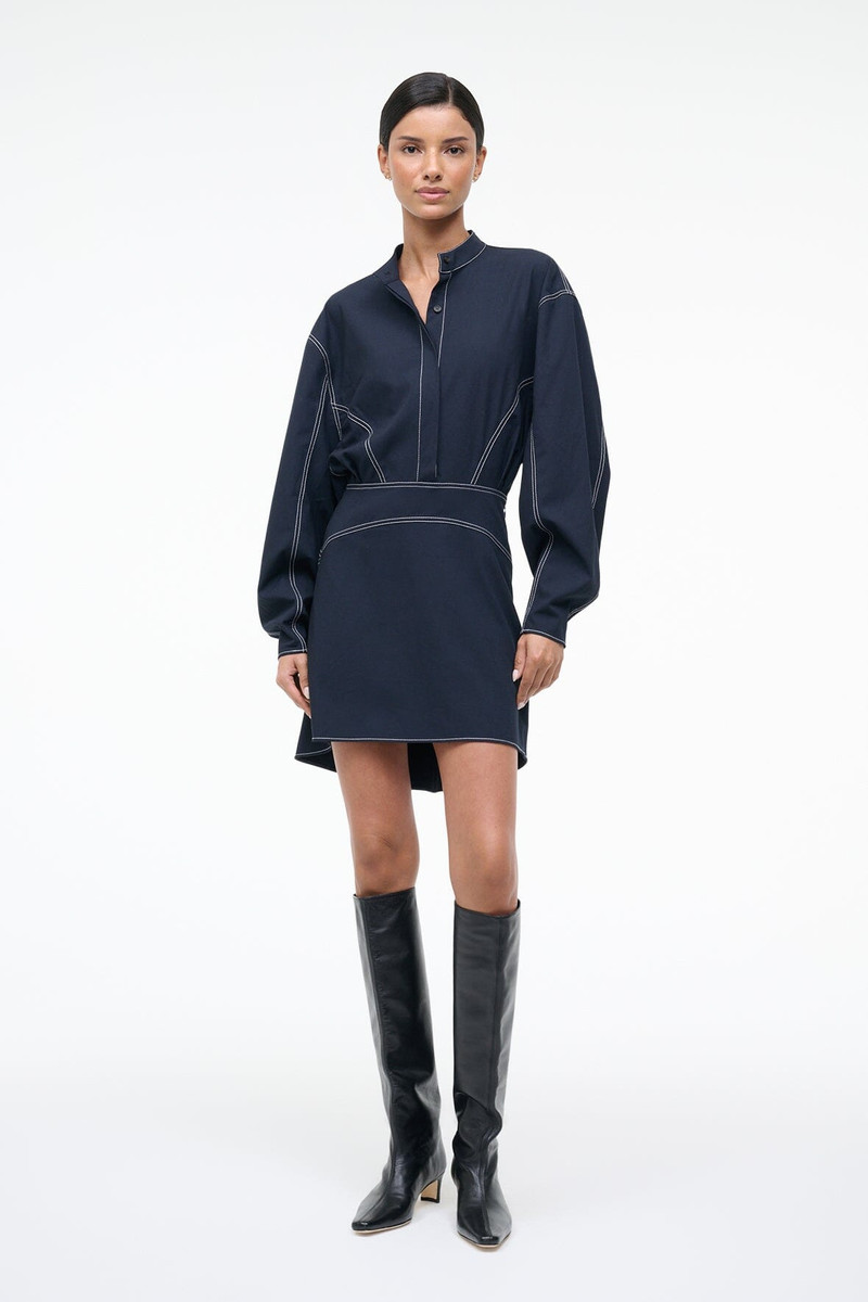 STAUD KILN DRESS NAVY 6
