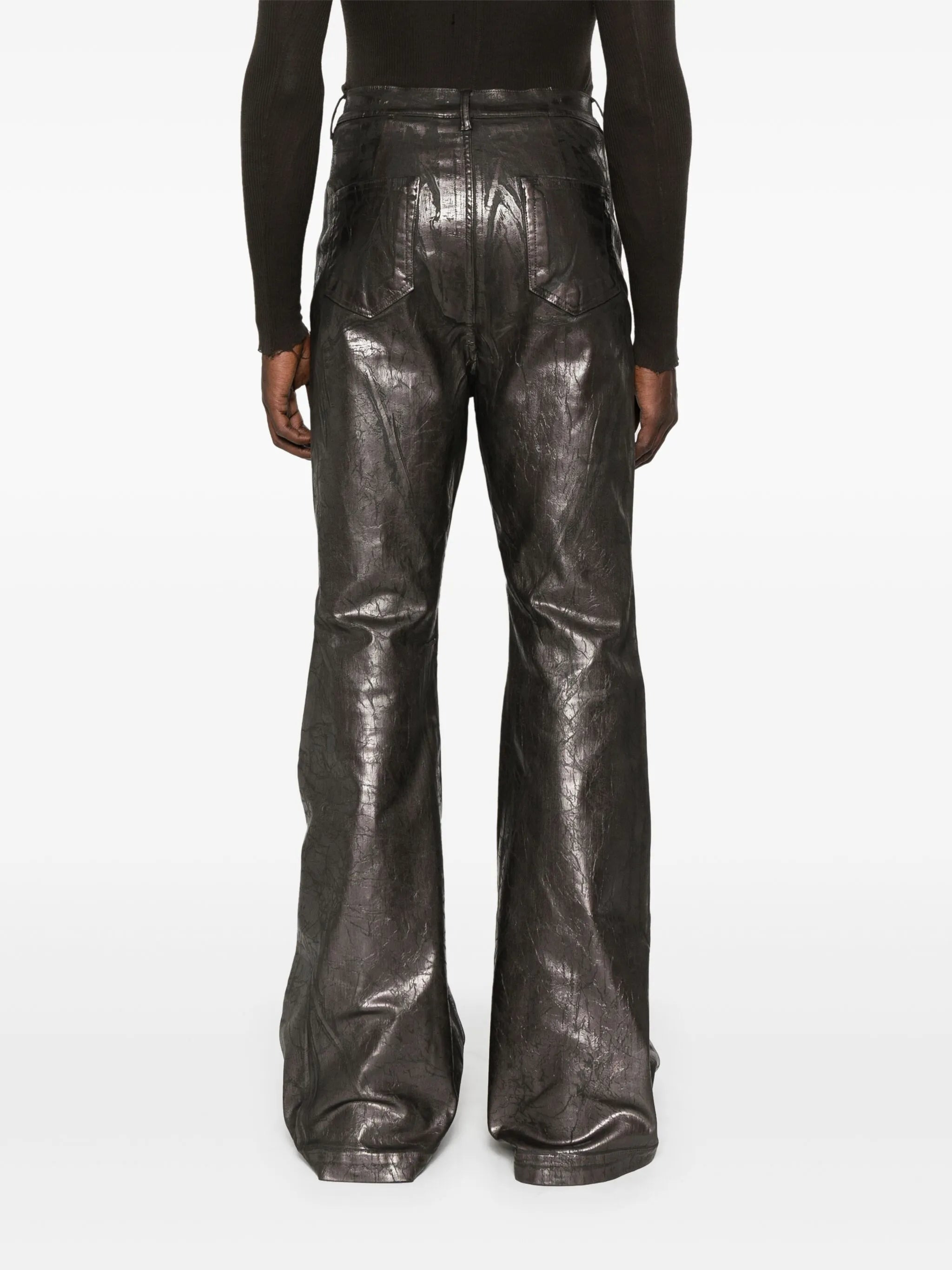 Rick Owens Drkshdw Crackled-effect Flared Jeans - 4