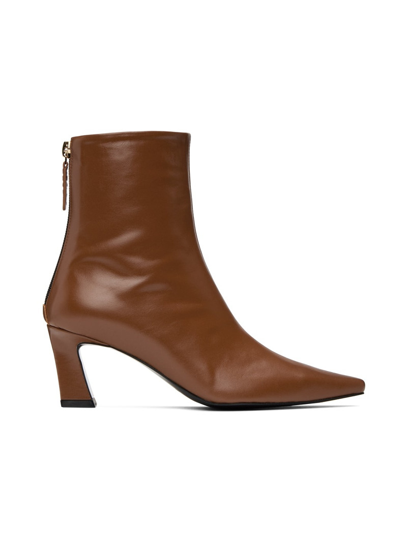 Brown Slim Lined Ankle Boots 1