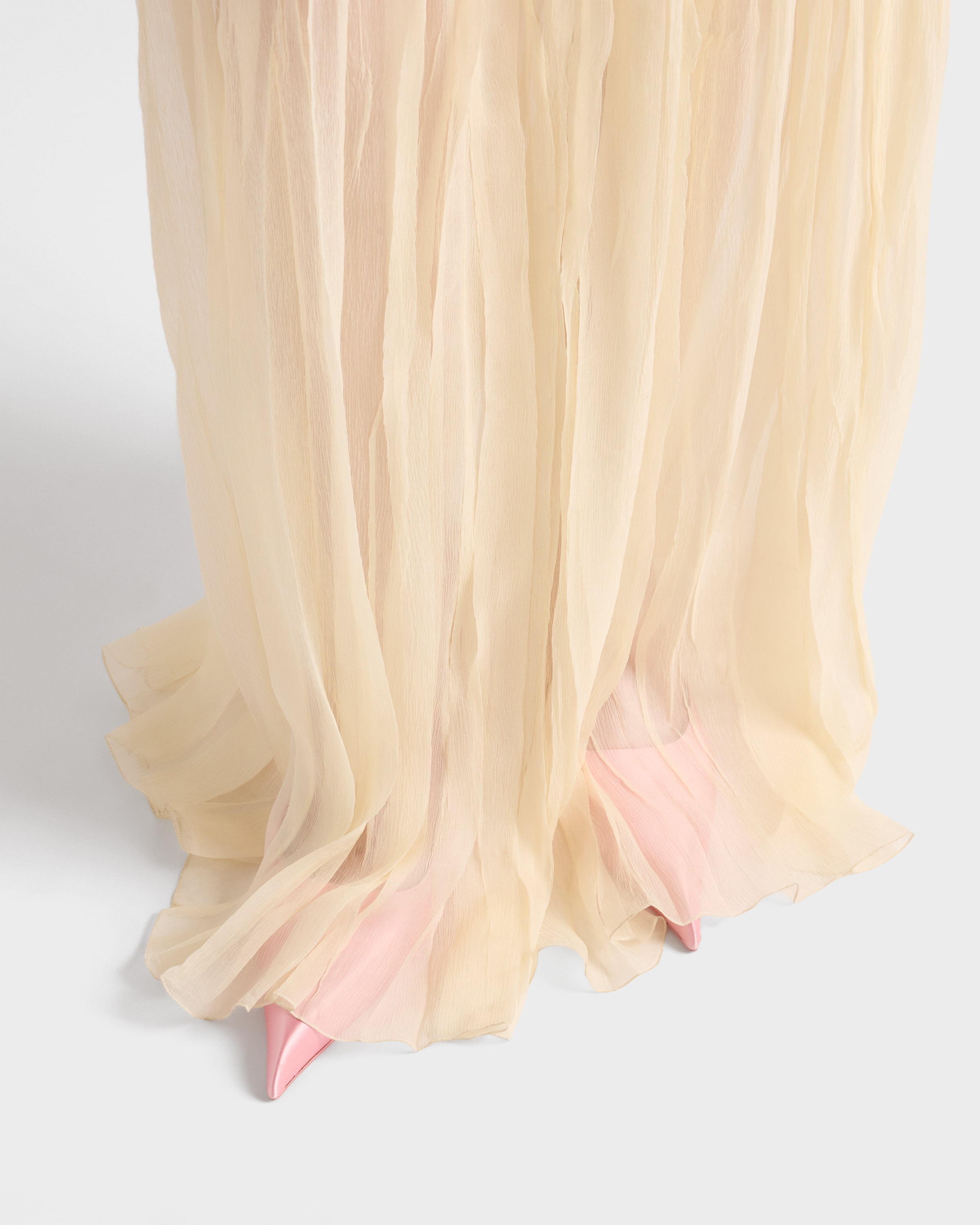 Long silk chiffon dress - 4