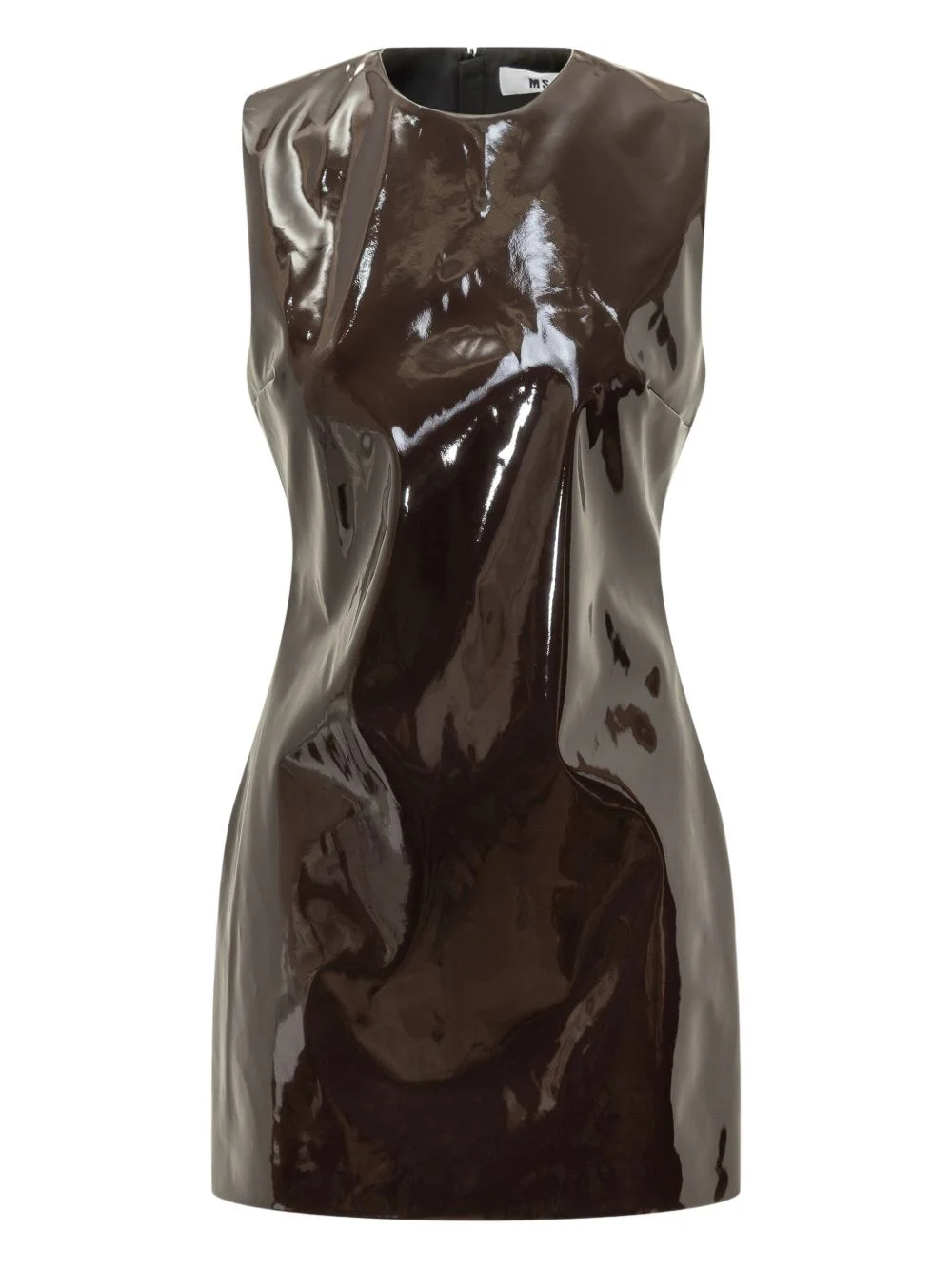 vinyl sleeveless mini dress - 1