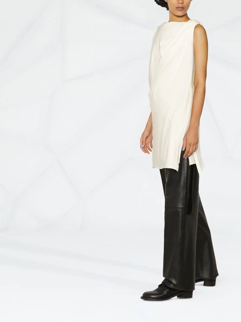 draped organic cotton tunic - 3