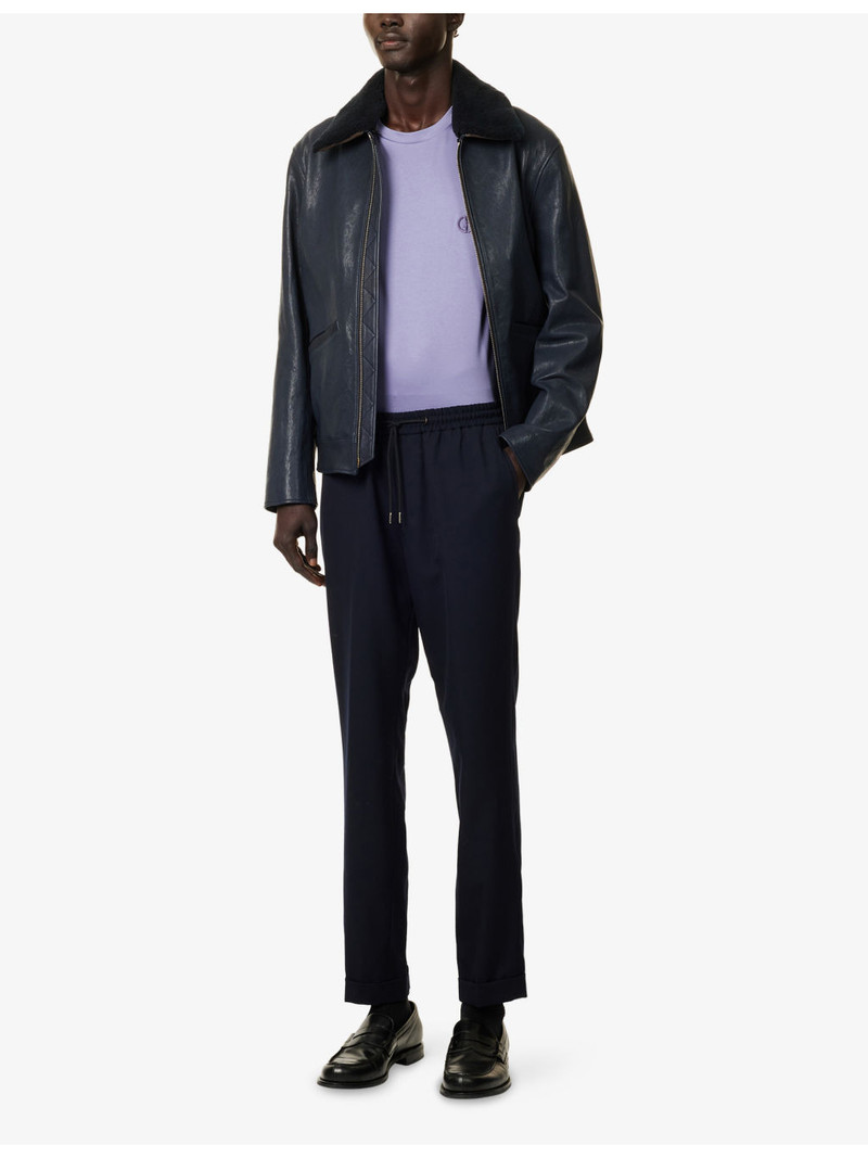 GIORGIO ARMANI Logo-Embroidered Crewneck Cotton T-Shirt outlook