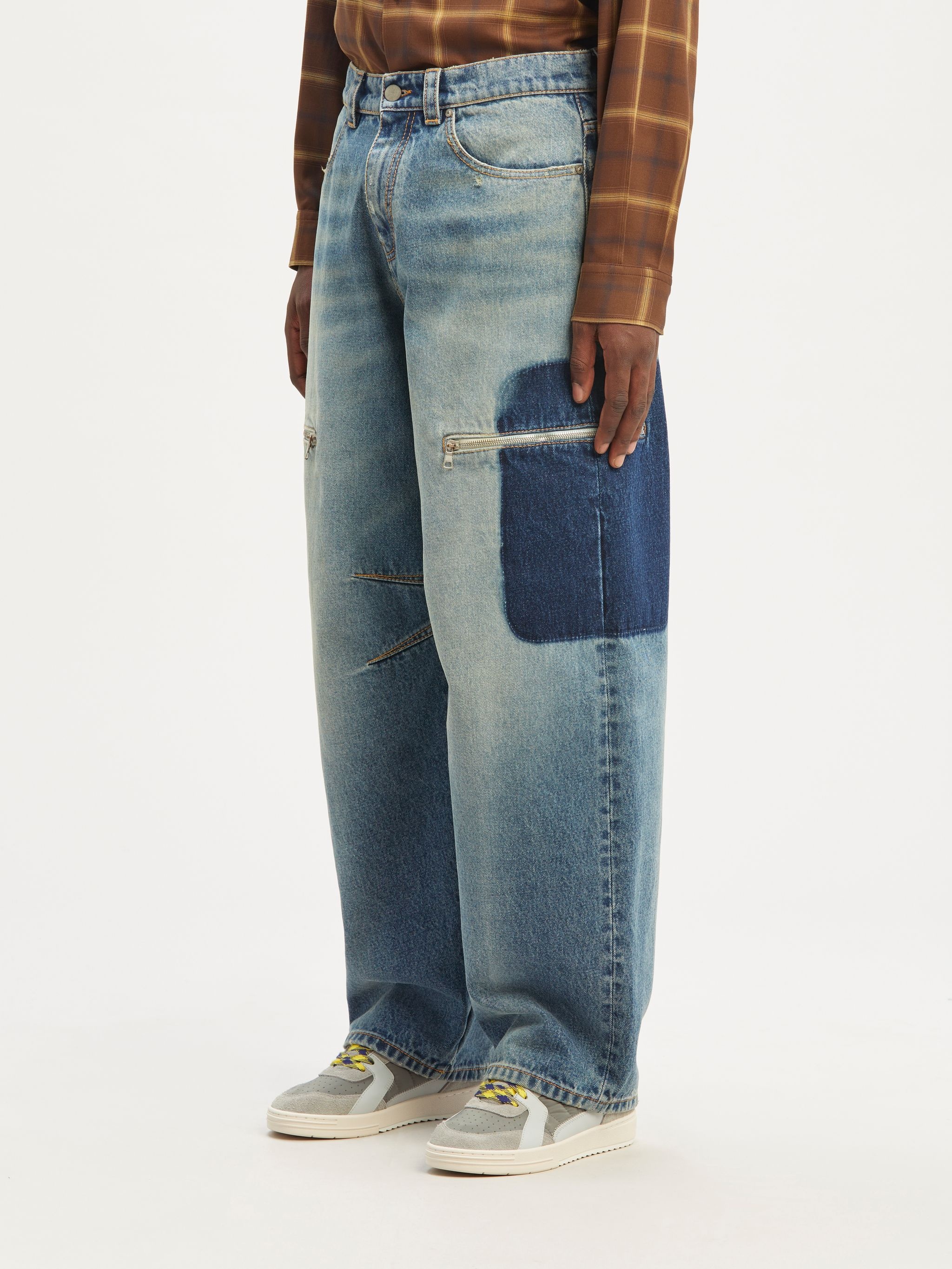 Reserve Dye Carrot Denim Pants - 4