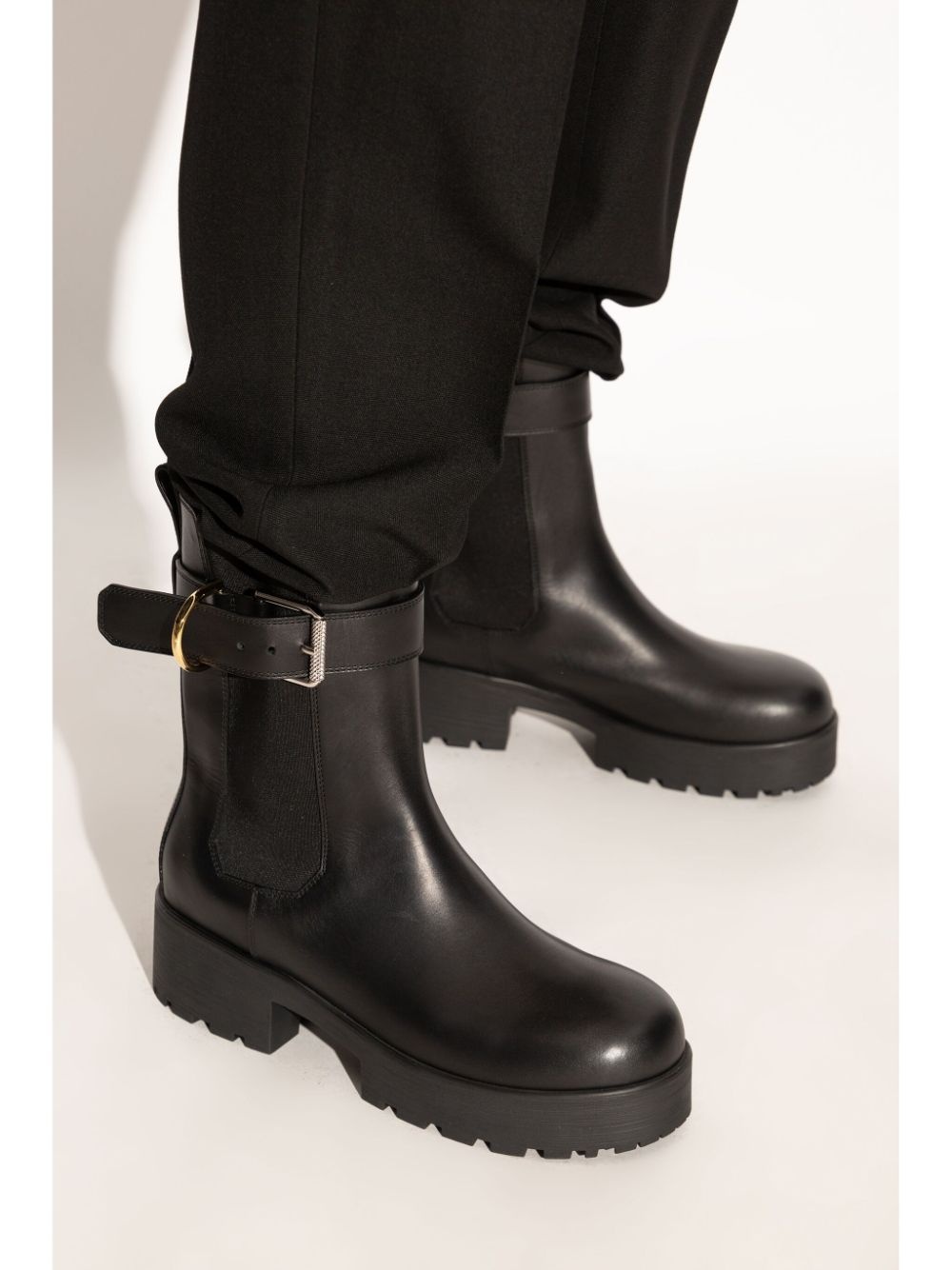 buckled leather boots - 2