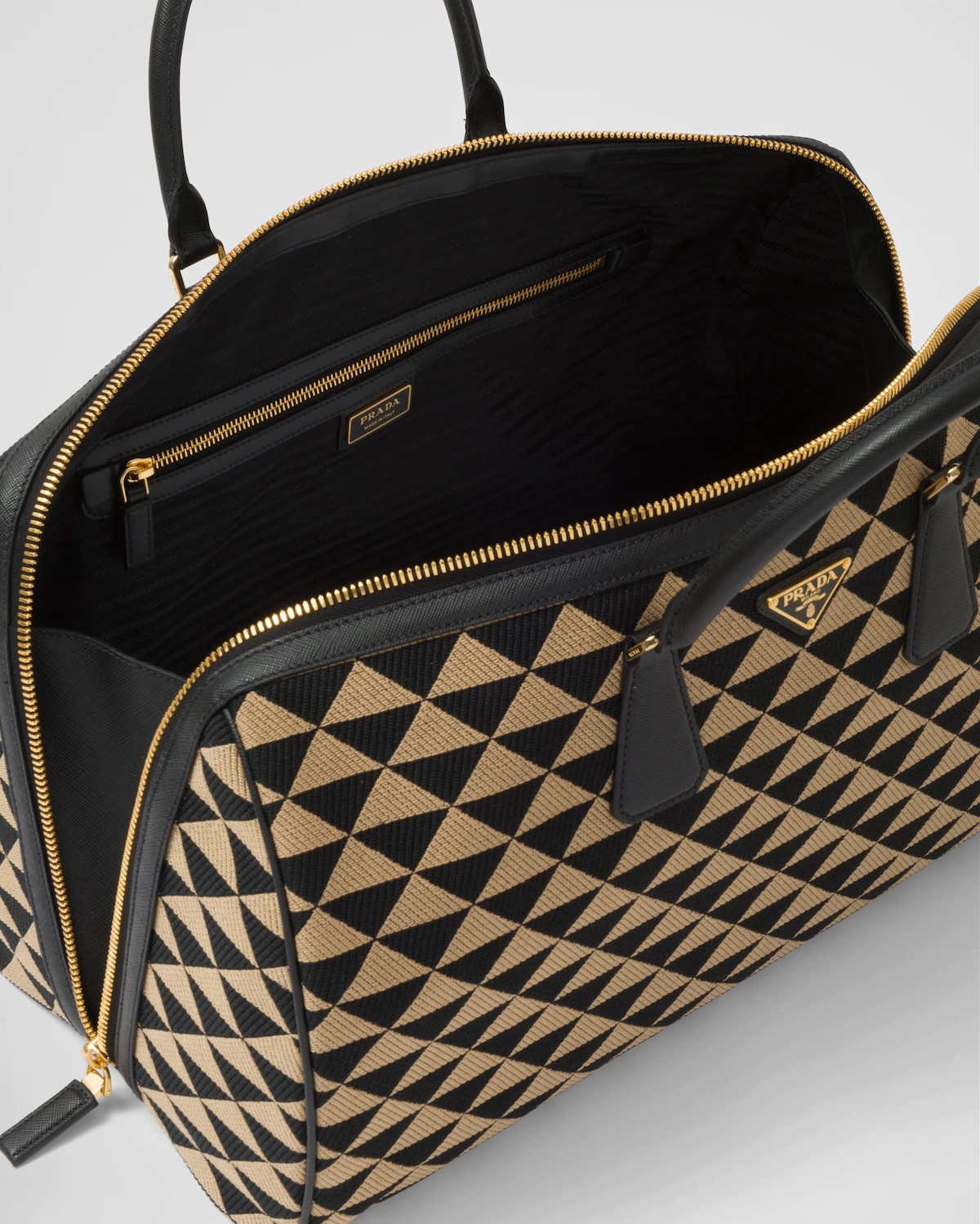 Prada Symbole embroidered jacquard fabric travel bag - 5