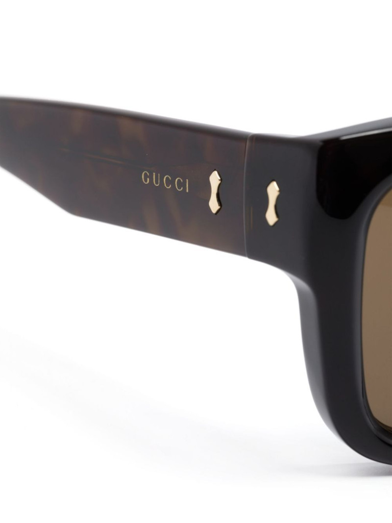 logo-engraved rectangle-frame sunglasses 3