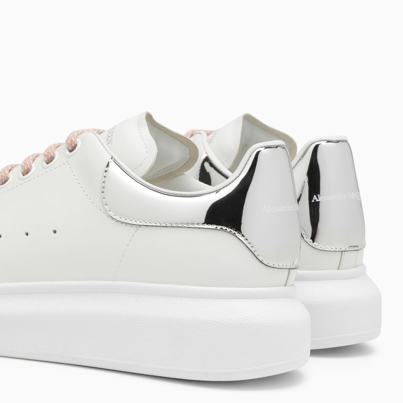 Alexander Mc Queen White And Silver Oversized Sneakers - 5