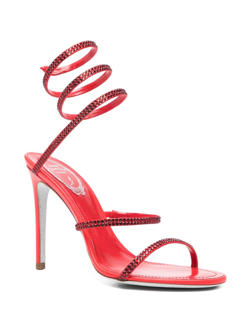 RENE CAOVILLA 110mm Cleo embellished spiral ankle-strap sandals outlook