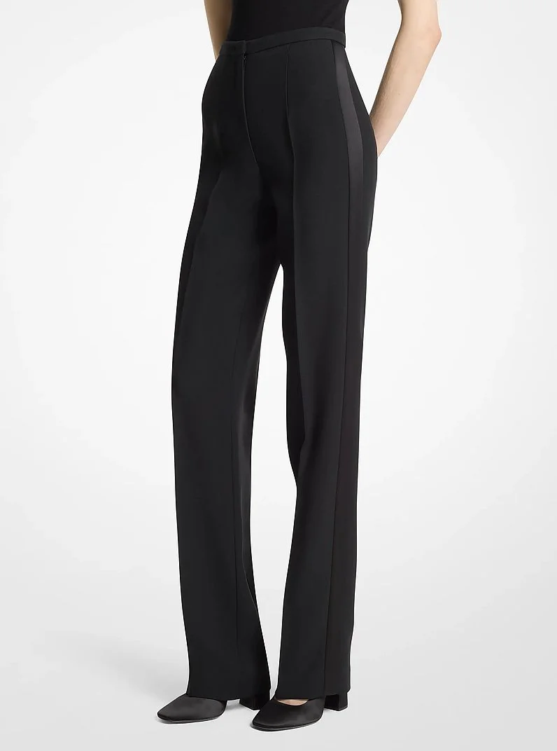 Agyness Double Crepe Sablé Tuxedo Trousers - 1