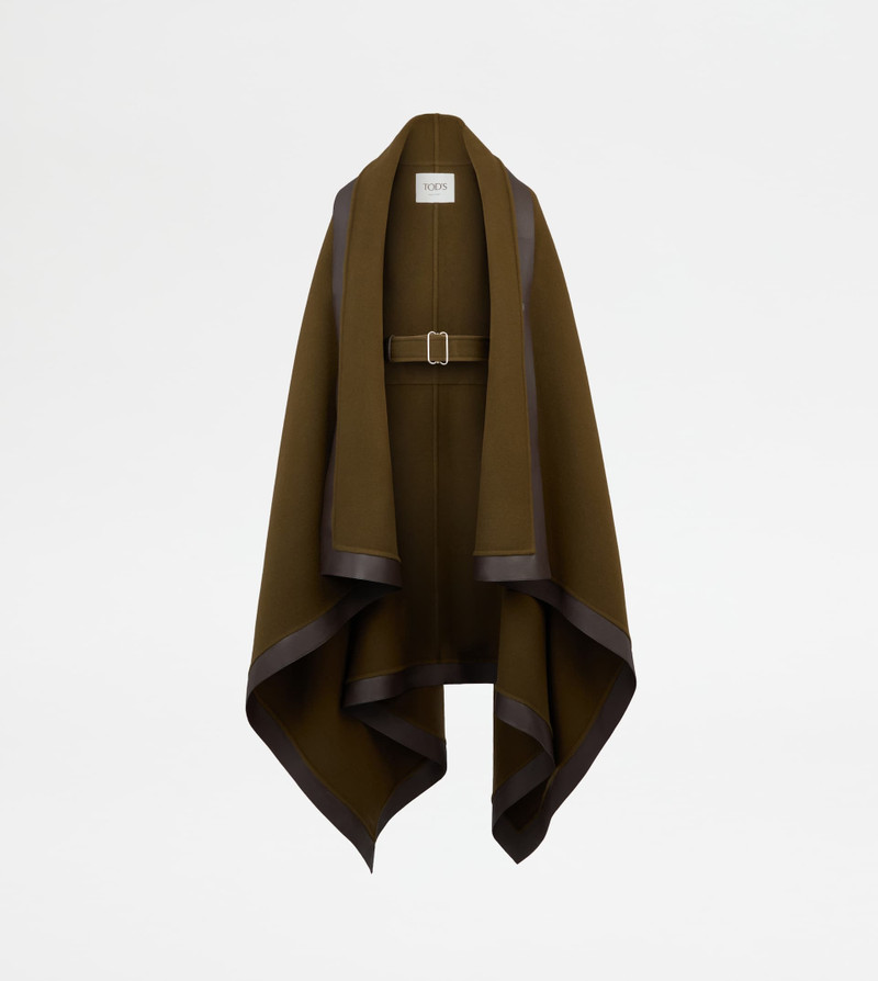 CAPE IN WOOL - GREEN 1