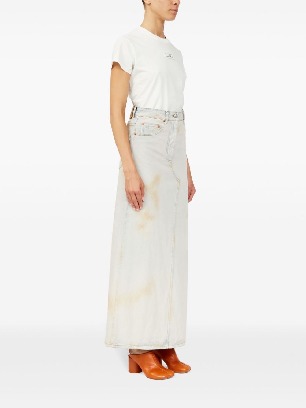 logo-patch midi skirt - 3