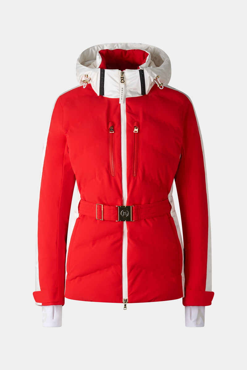 Kira quilted jacket in Red/White 1