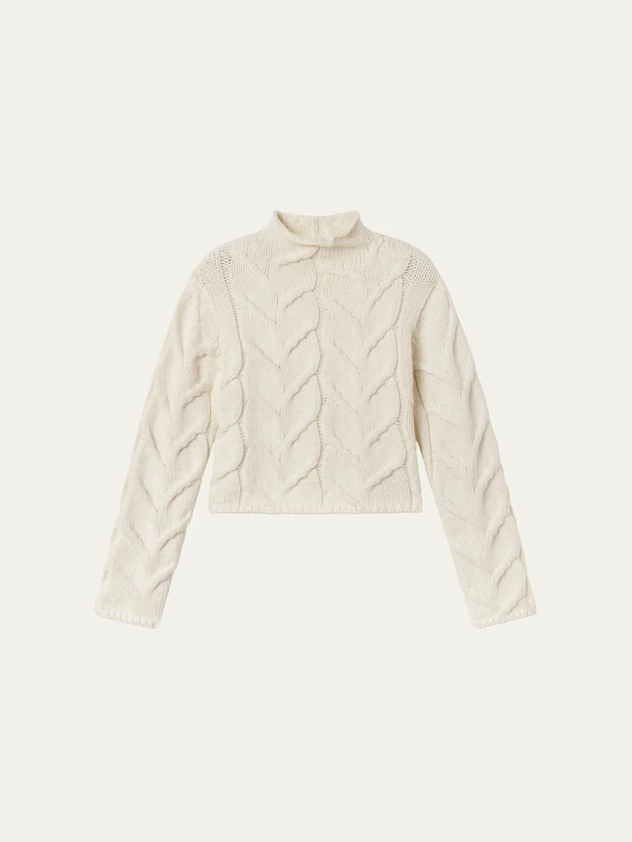 The Cable Funnel Sweater - 1