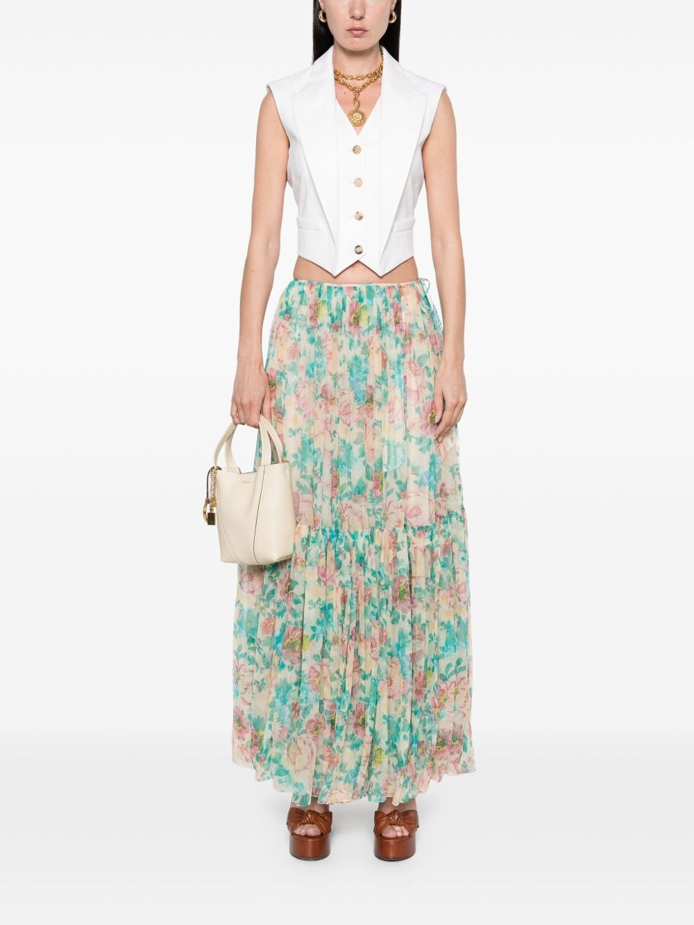 printed maxi skirt - 2