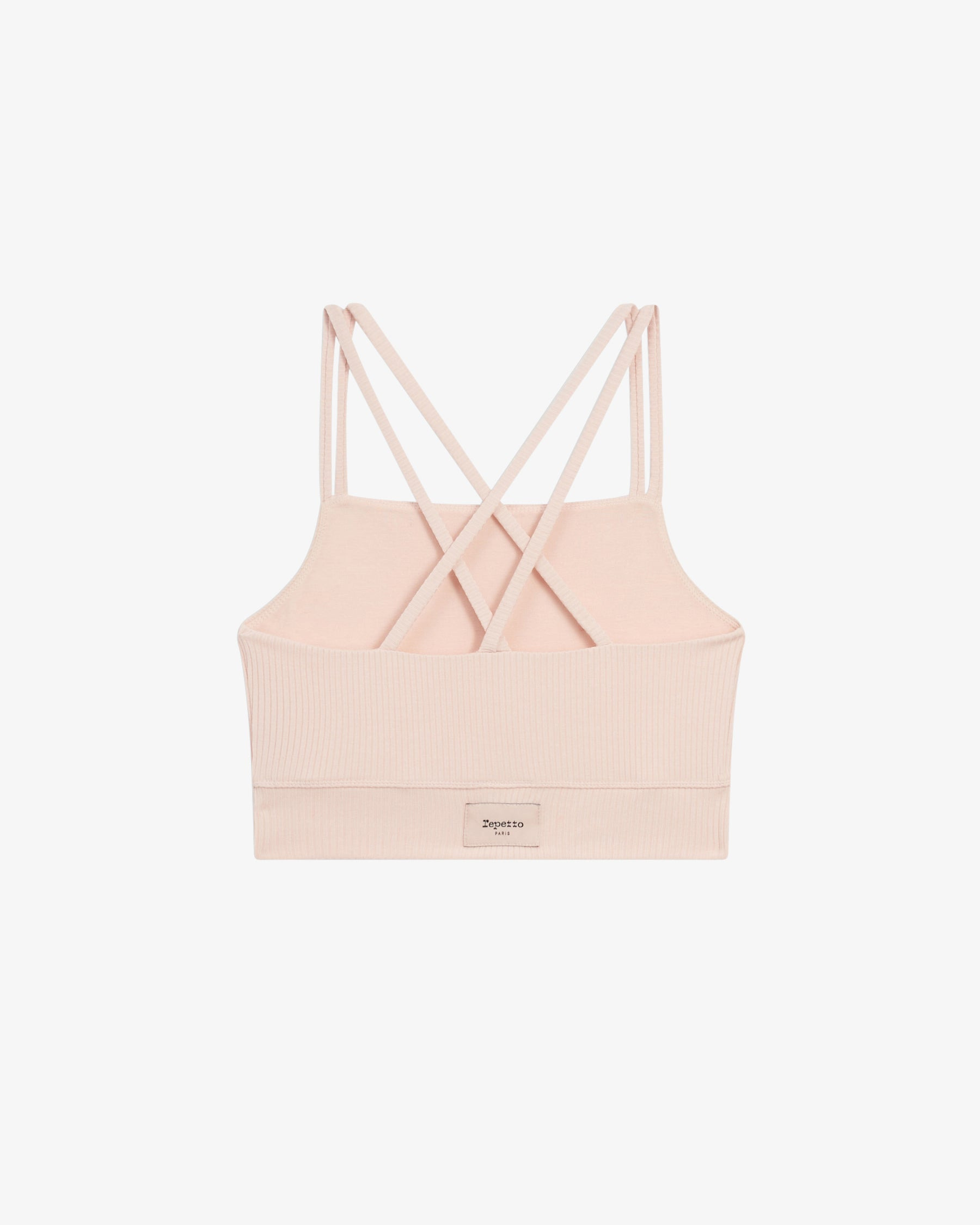 RIBBED BRA WITH THIN STRAPS - 2