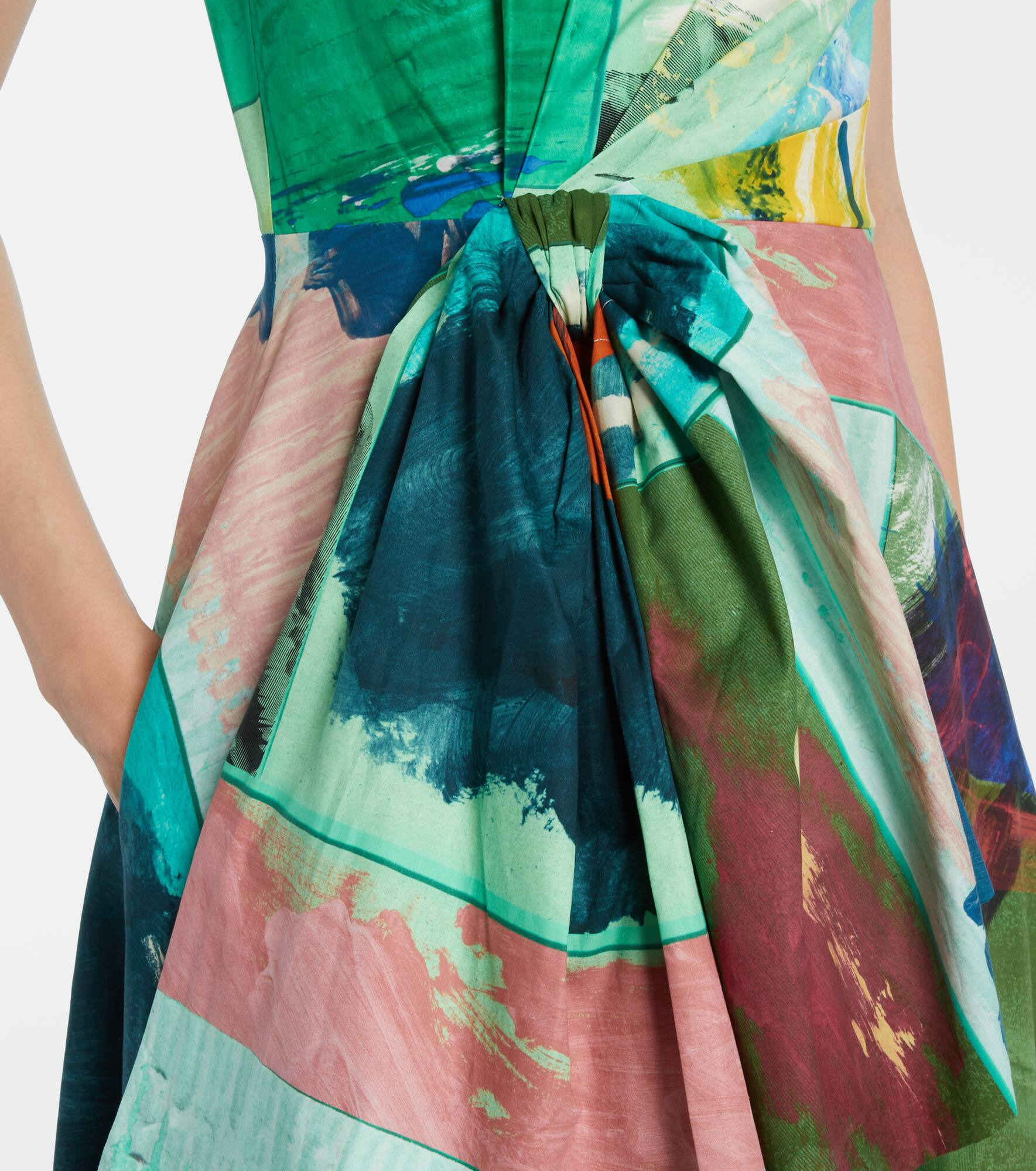 Nura bow-detail cotton cocktail dress - 5