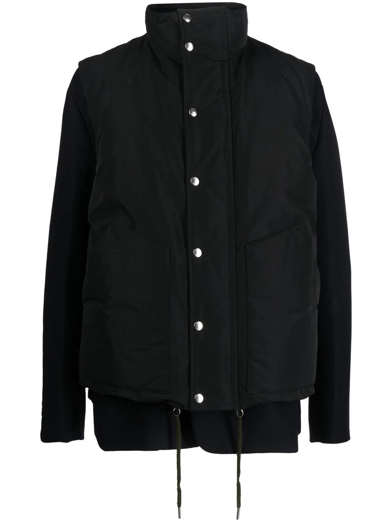 double-layer gilet wool jacket 1