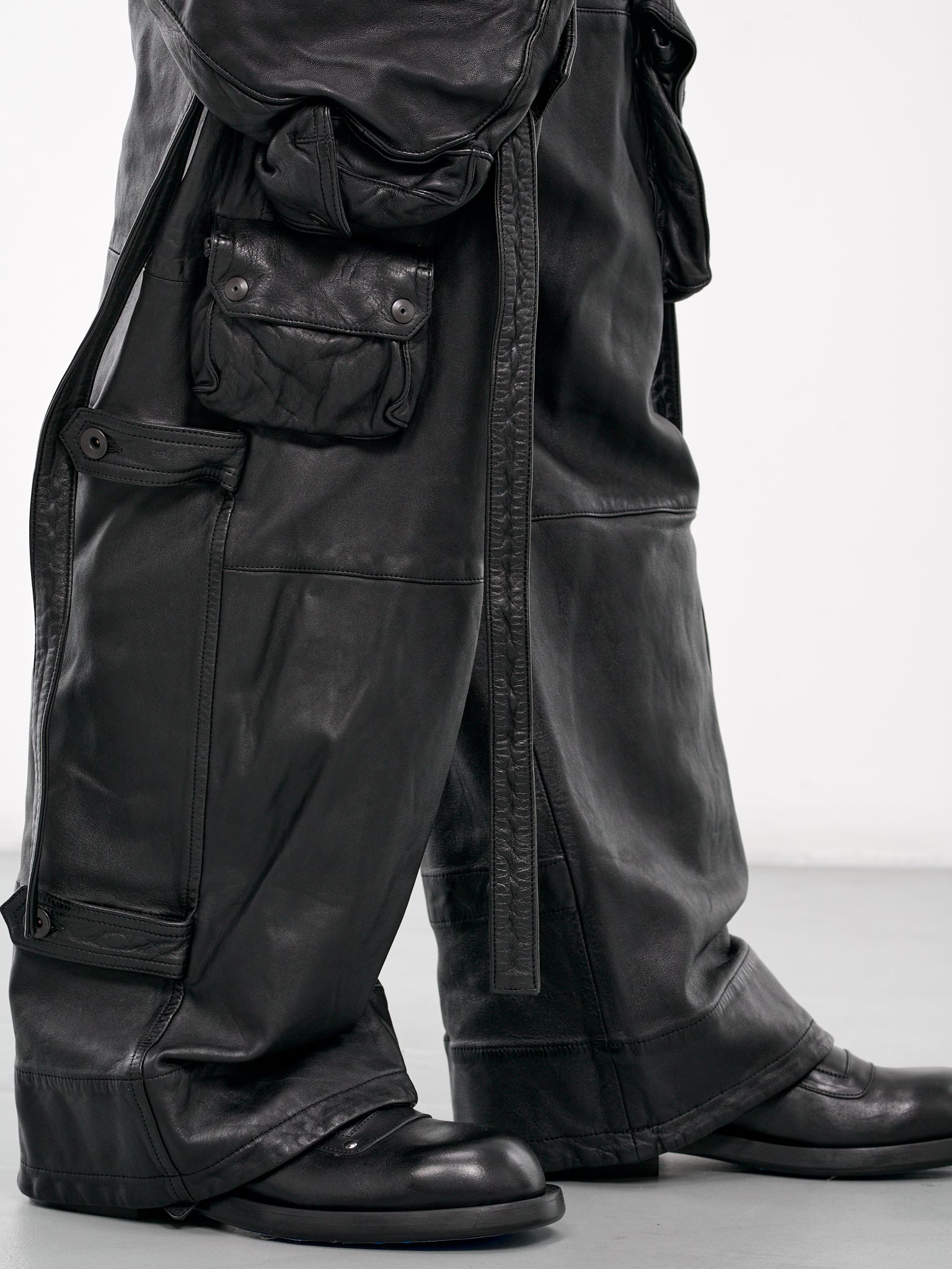 Lamb Leather Cargo Pants - 5