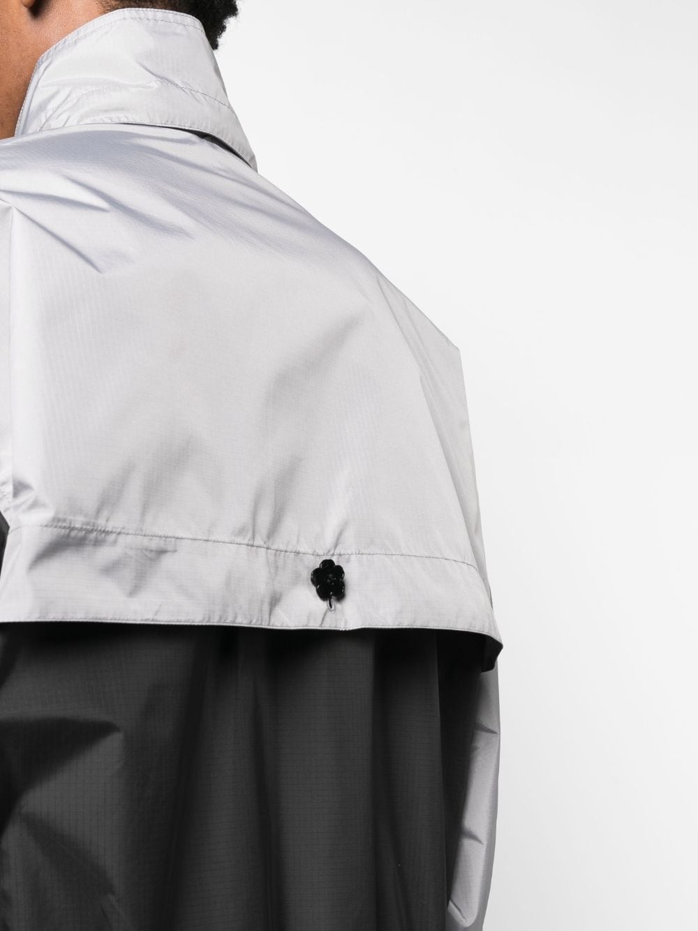 two-tone logo-print lightweight jacket - 5