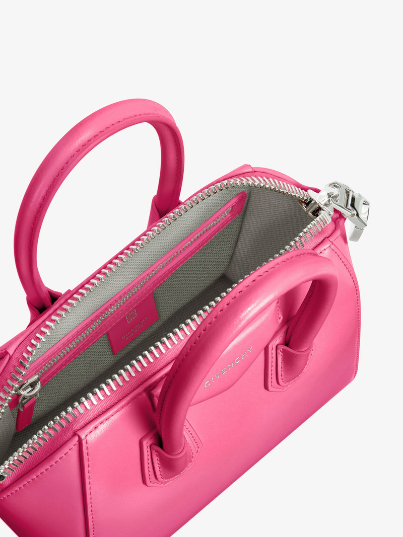 MINI ANTIGONA BAG IN BOX LEATHER 5