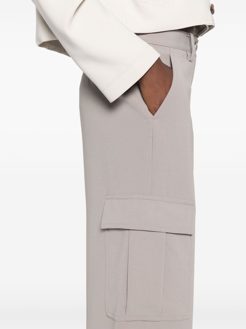 wide-leg cargo trousers - 5