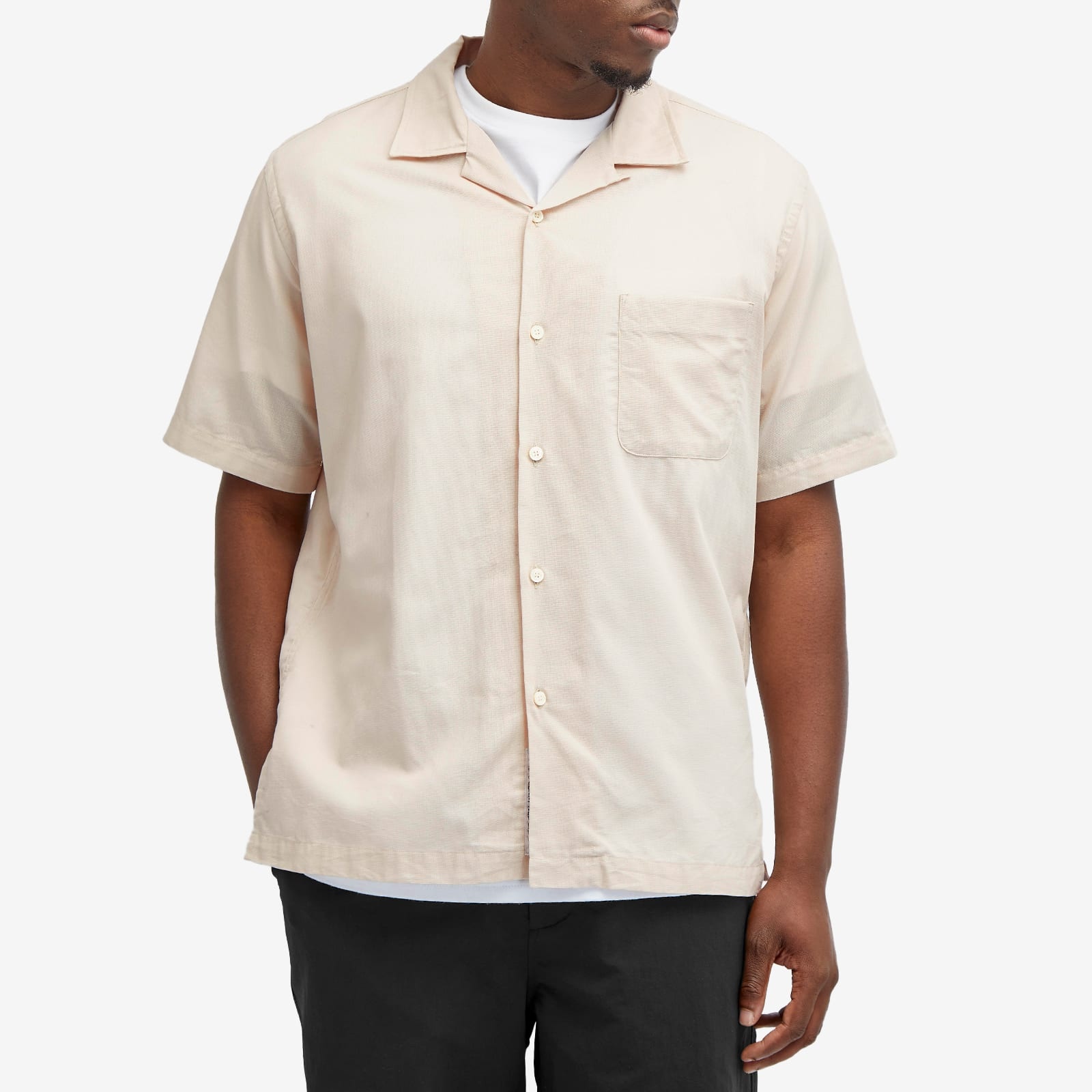 Nanamica Short Sleeve Open Collar Panama Shirt - 2