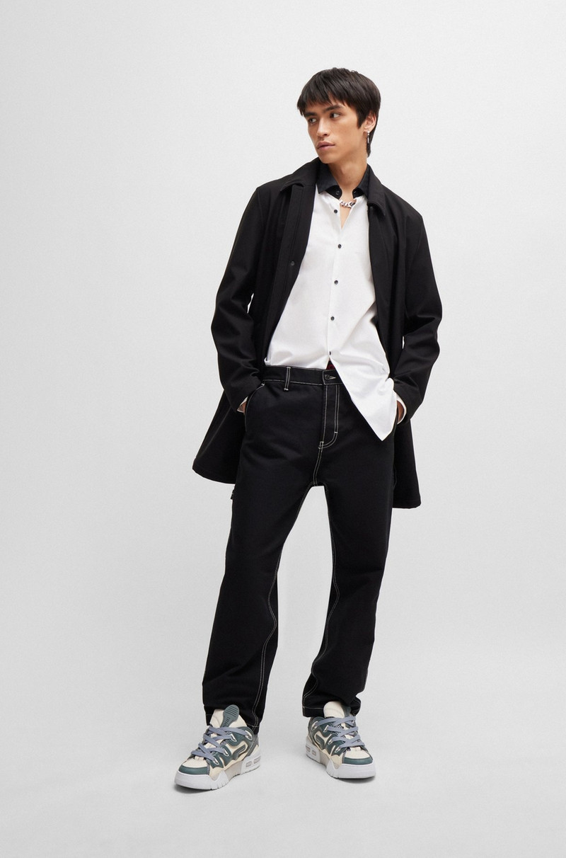 HUGO SLIM-FIT SHIRT WITH CONTRAST KENT COLLAR outlook