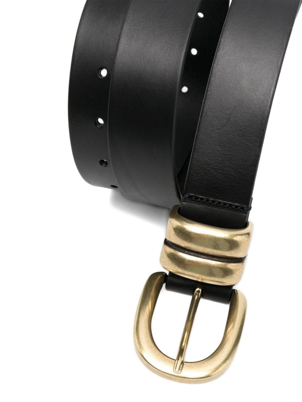 buckle leather belt - 2