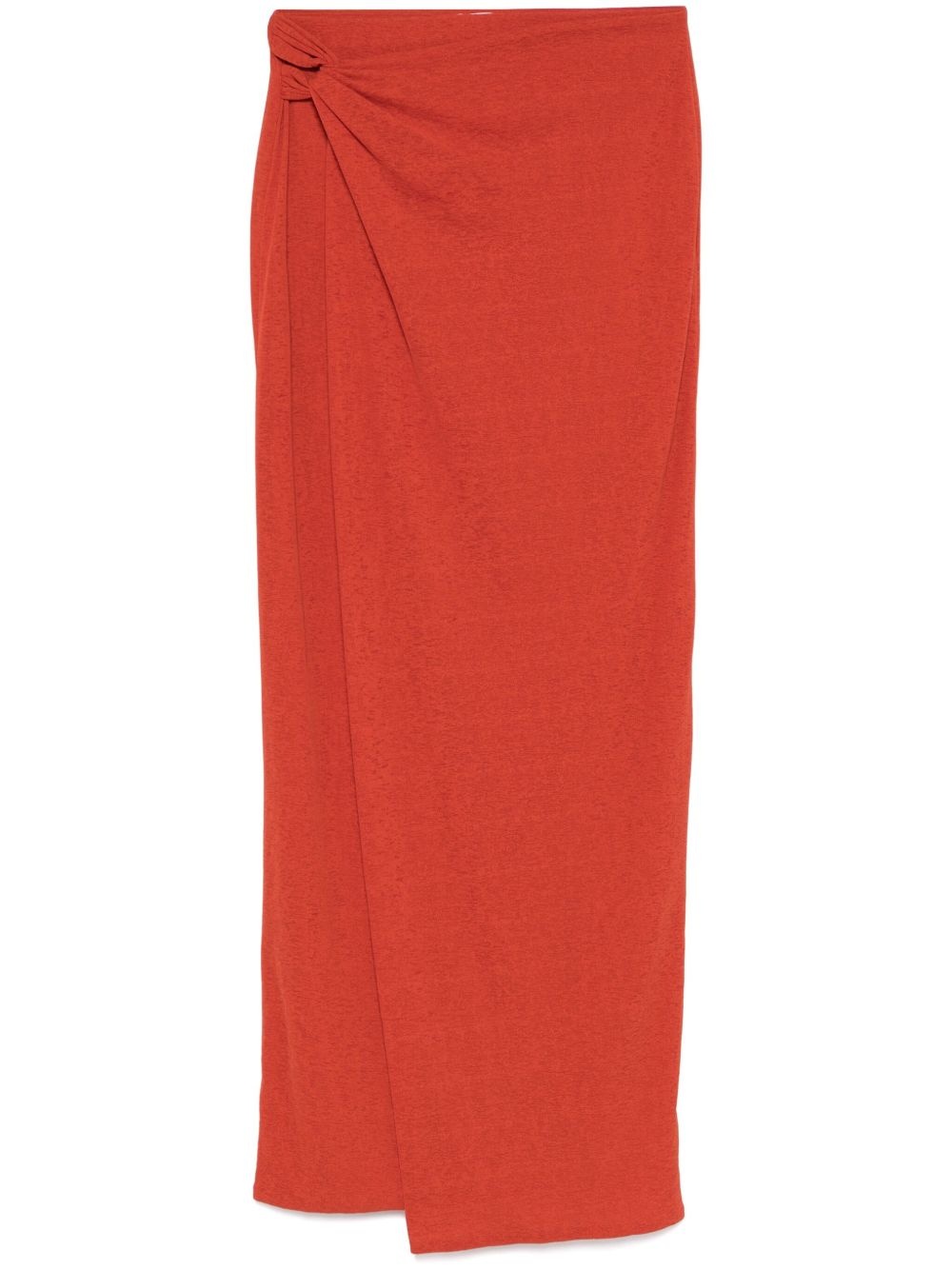 draped midi skirt - 1