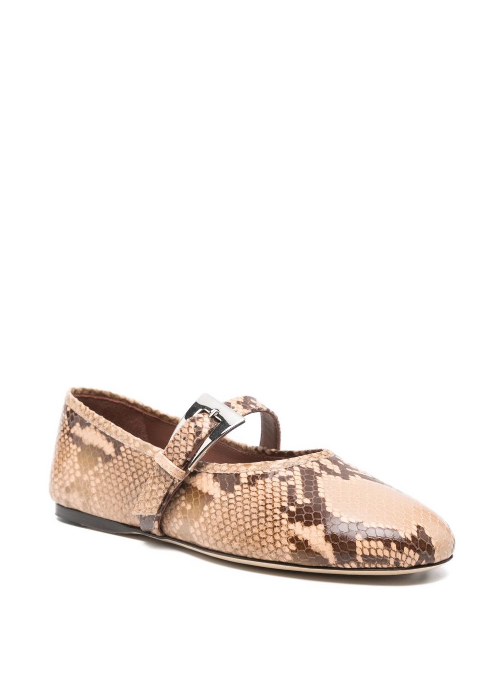 Sveva snakeskin buckle ballet flats - 2