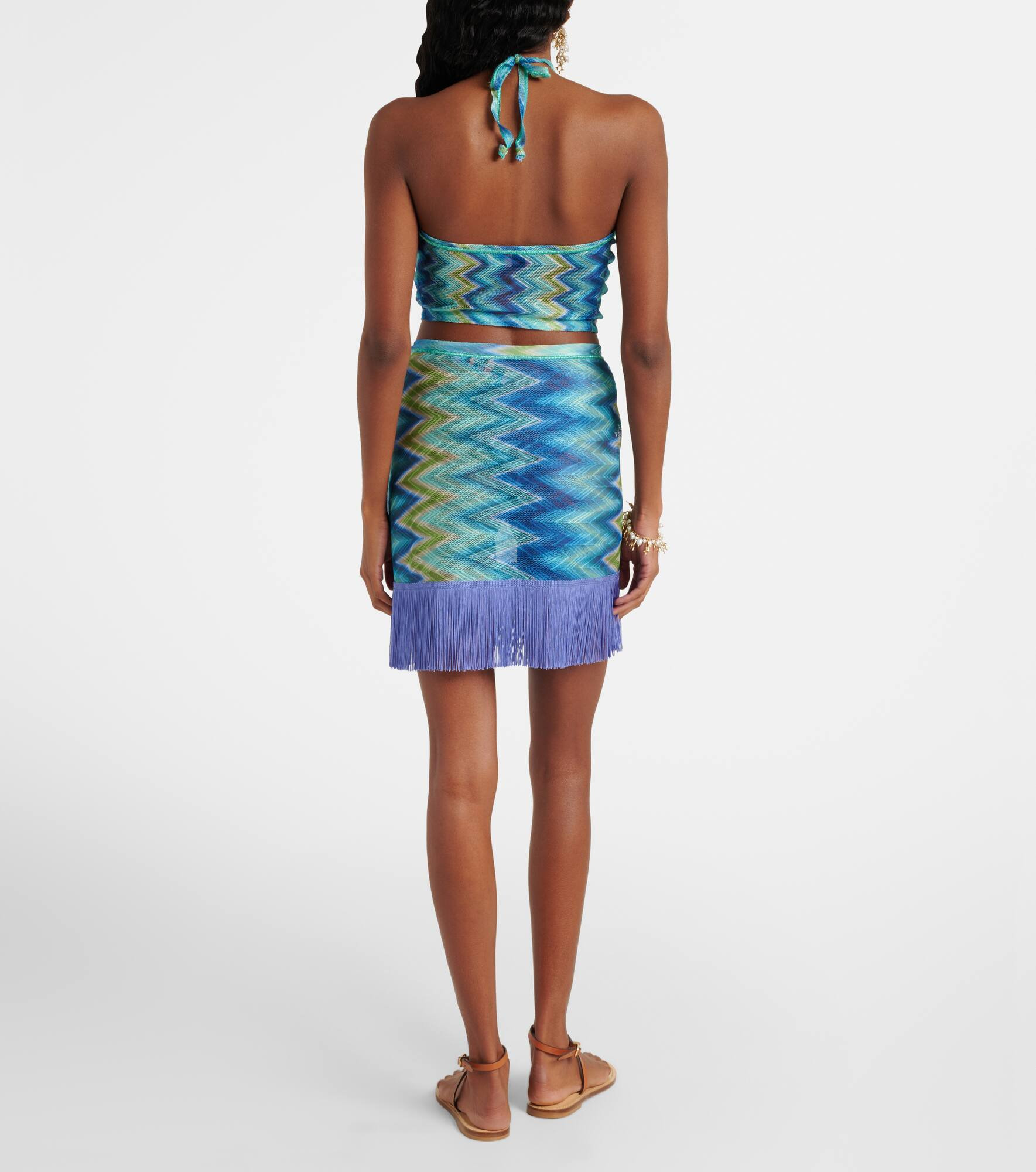 Zigzag sheer halterneck top - 3