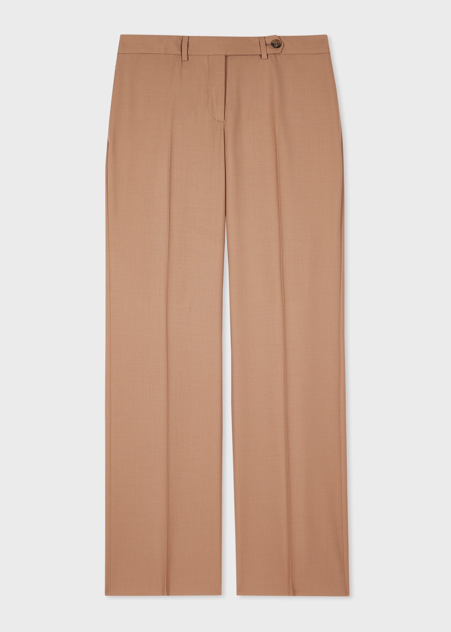 Women's 'A Suit To Travel In' - Taupe Wool Bootcut Trousers - 1