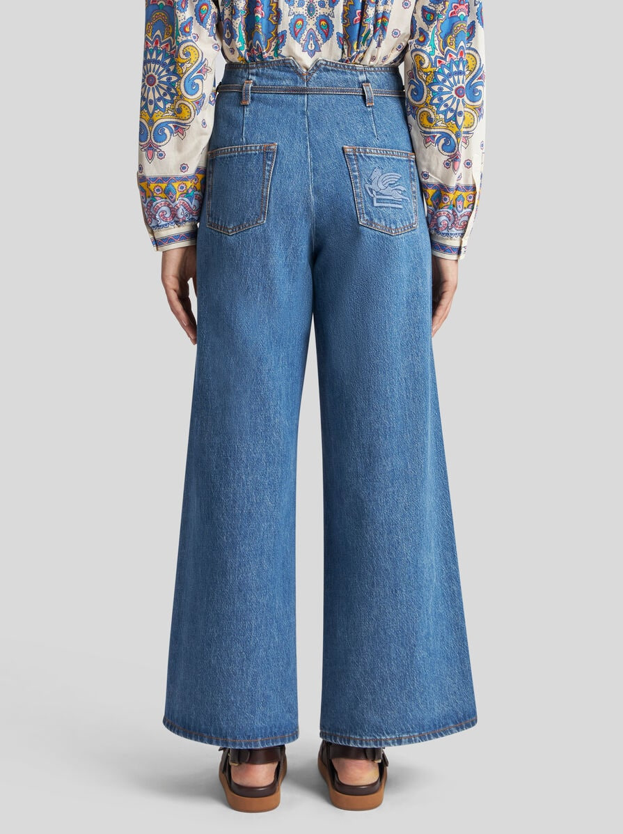 CULOTTE JEANS WITH BELT - 5