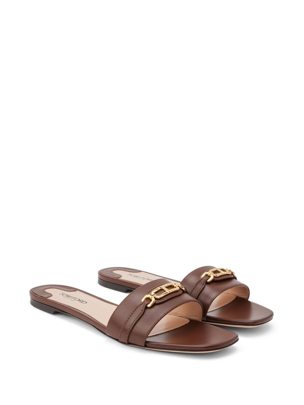 Whitney leather slides - 2
